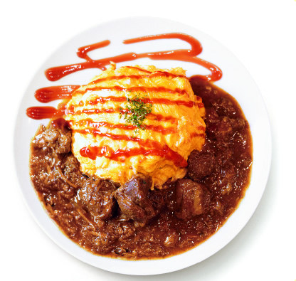 仔羊の赤ワイン煮オムライス